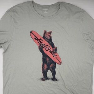 Lucky Brand Surfing Bear Graphic Tee